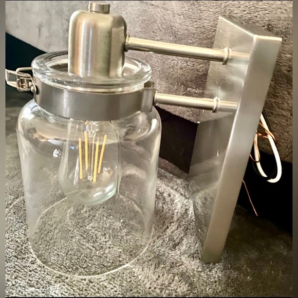 BRUSHED NICKEL WALL SCONCE - Picture 3 of 10